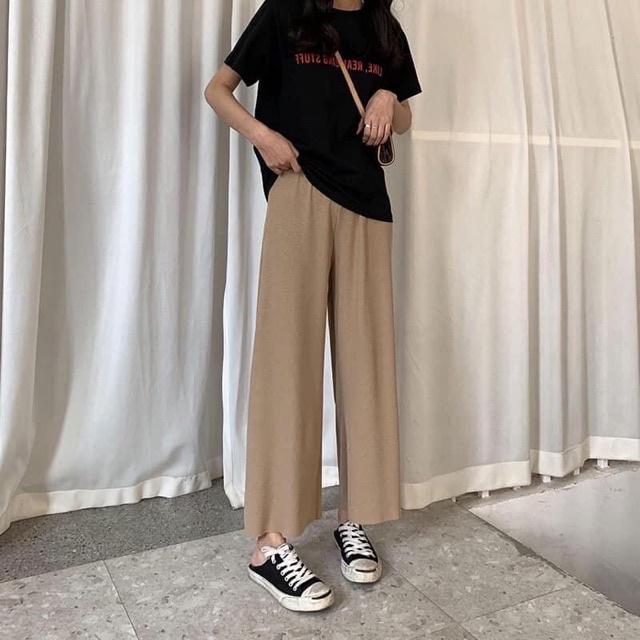 Quần culottes GÂN TĂM ỐNG RỘNG item hot được các tín đồ thời trang “săn lùng