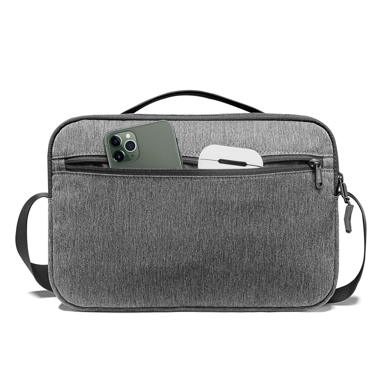 TÚI ĐEO ĐA NĂNG TOMTOC (USA) CROSSBODY FOR TECH ACCESSORIES AND IPAD 10.5/PRO 11INCH/TABLET/NOTEBOOK 11INCH GRAY H02-A01G - Hàng Chính Hãng