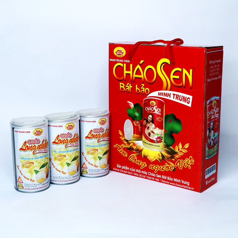 Cháo long nhãn Minh Trung Lốc 3 lon