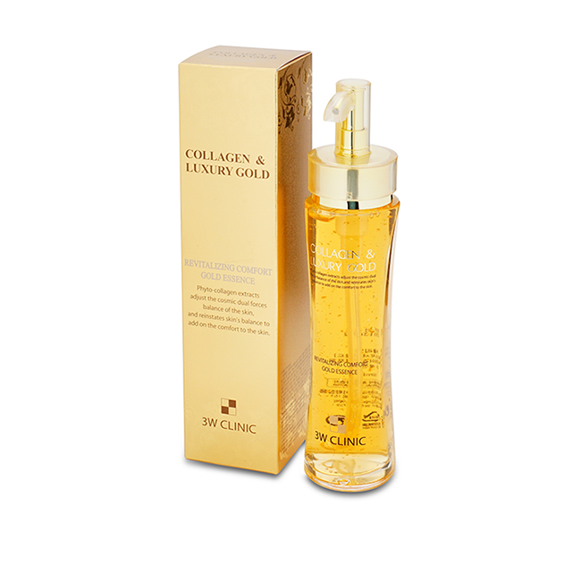 Tinh chất dưỡng trắng, tái tạo da chống lão hóa 3W Clinic Collagen & Luxury Gold Revitalizing Comfort Gold Essence 150ml