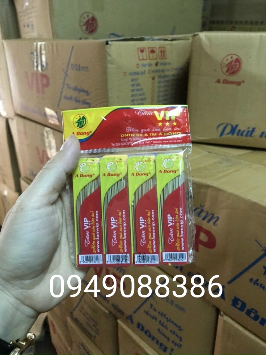 Vỉ 4 hộp tăm vip á đông