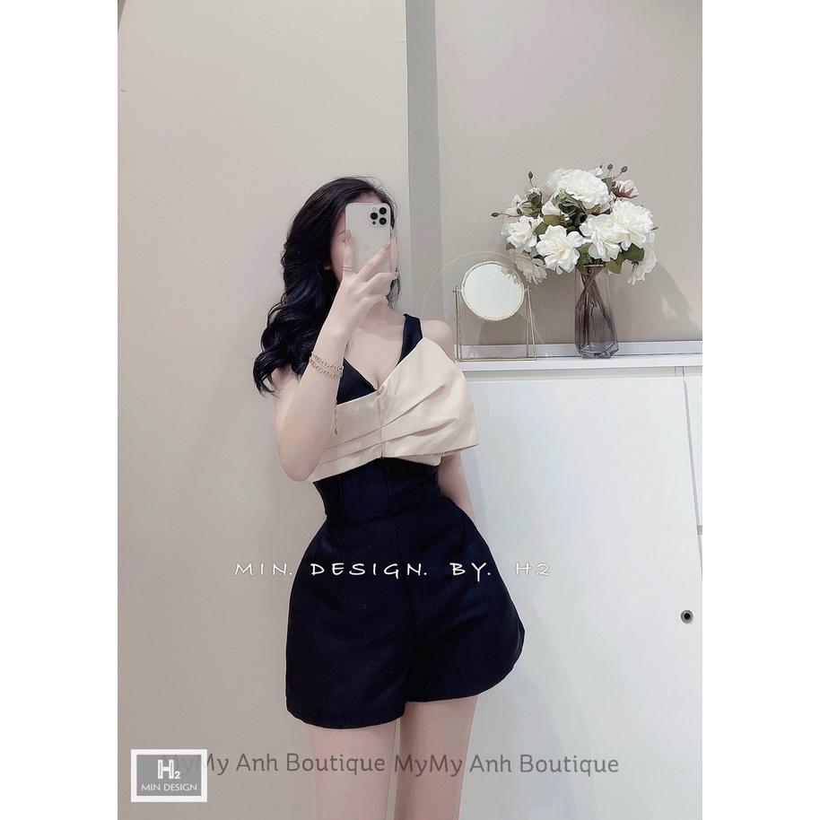 Jumpsuit đùi nữ cổ V phối nơ siêu xinh đa màu sắc thích hợp cho nàng dạo phố, dự tiệc