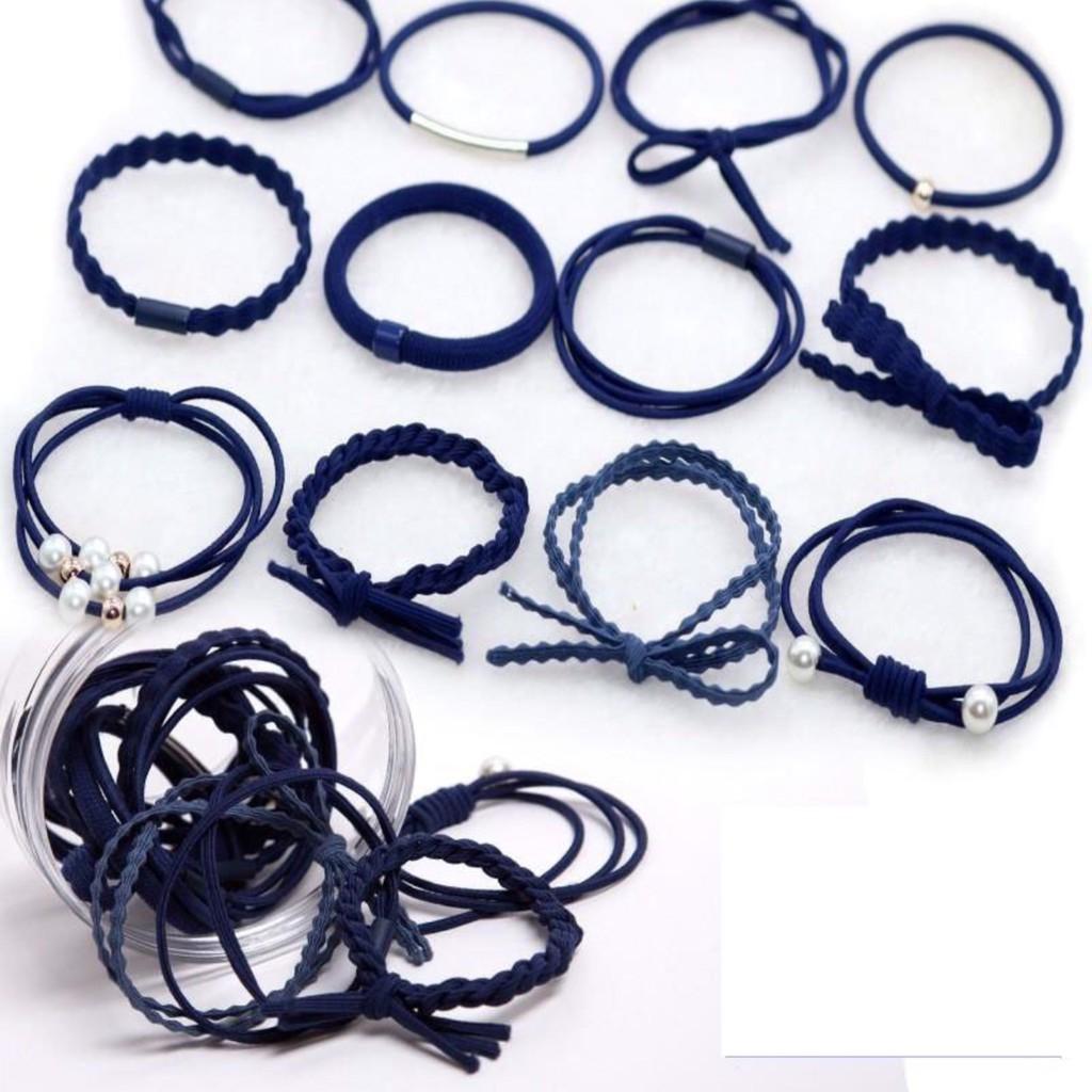 Dây Buộc Tóc - Hộp 12 dây Buộc Tóc kute - Nhiều Chi Tiết - HUSO