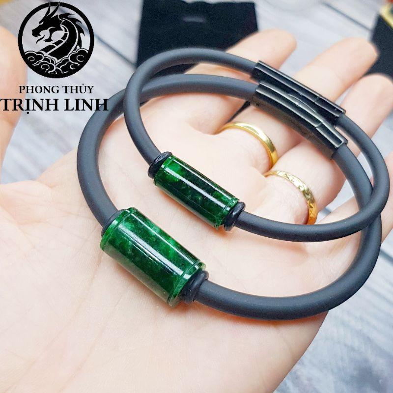 VÒNG TAY LU THỐNG XANH LÁ DÂY CAO CAU CAO CẤP