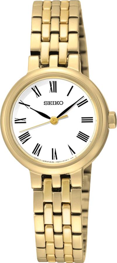 Đồng Hồ Nữ Seiko Inox SRZ464P1 Tròn Trắng 3K SLM Dây Vỏ Vàng