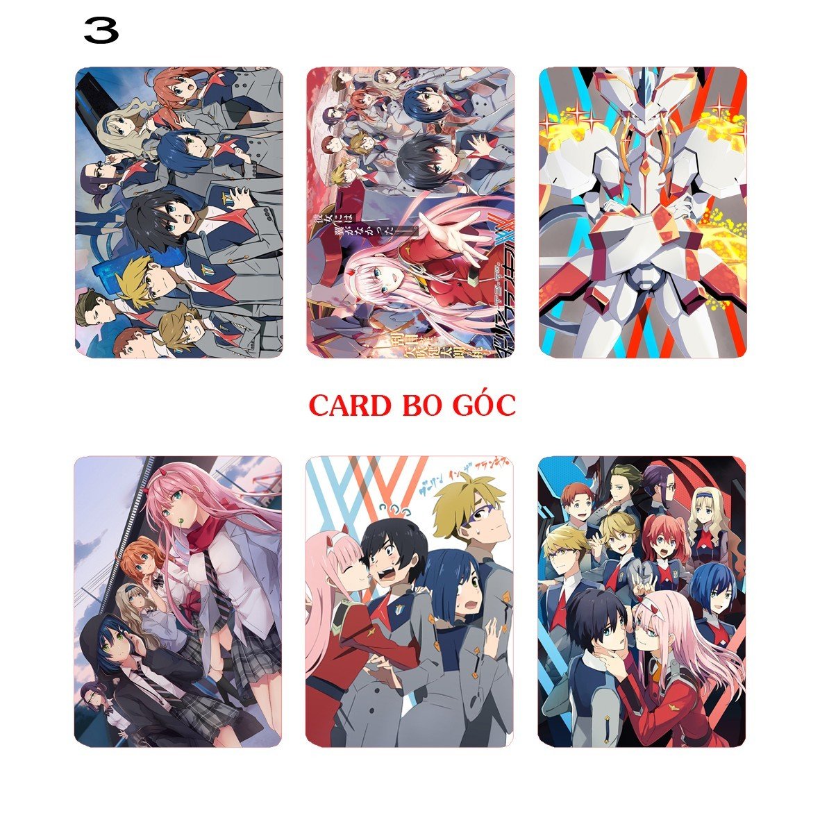 Card Darling in the Franxx 6 ảnh khác nhau/ Thẻ card darling in the franxx