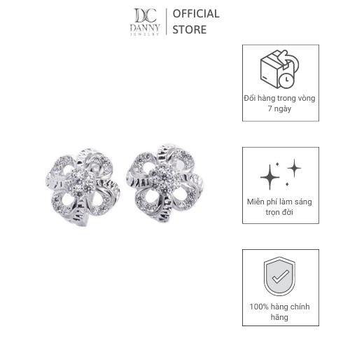 Bông Tai Nữ Bạc 925 Danny Jewelry Xi Bạch Kim Đính Đá CZ NI4GZ026