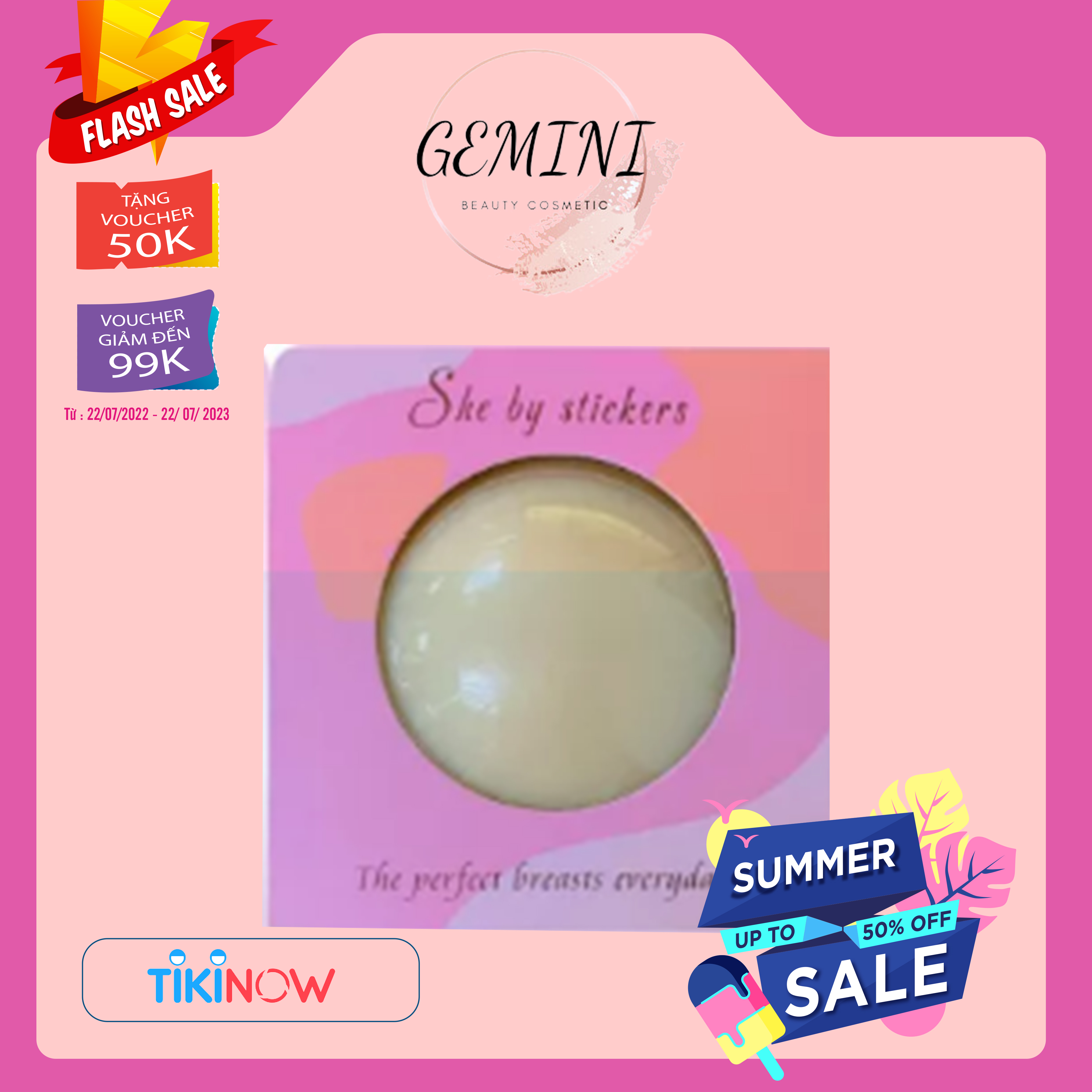Miếng dán ngực silicon nhiệt tự thân She by stickers
