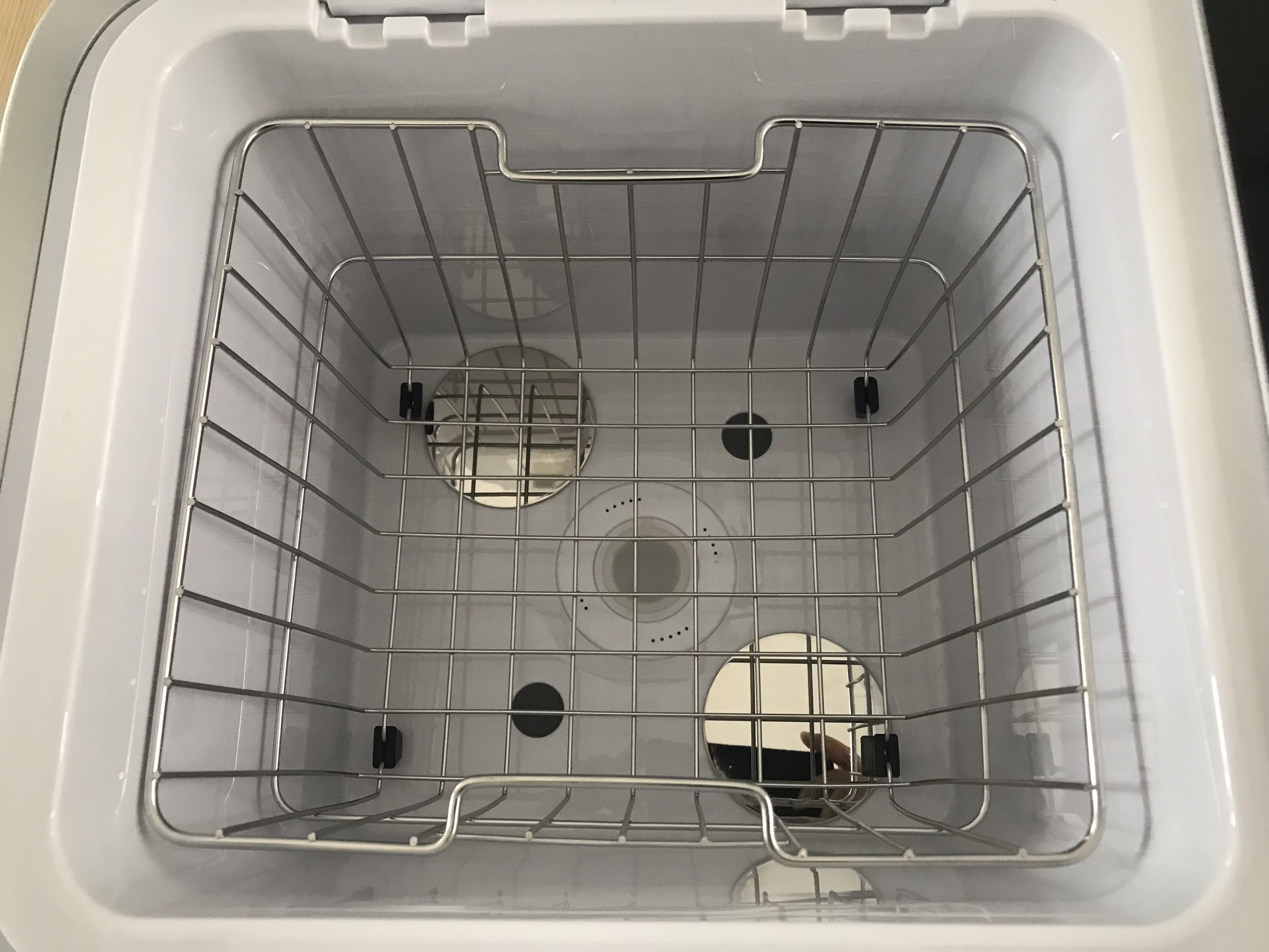 Máy rửa và diệt khuẩn dùng cho thực phẩm, rau củ quả HM-GS20 với 3 chức năng trong 1 tích hợp Sóng siêu âm, Ozone, Plasma