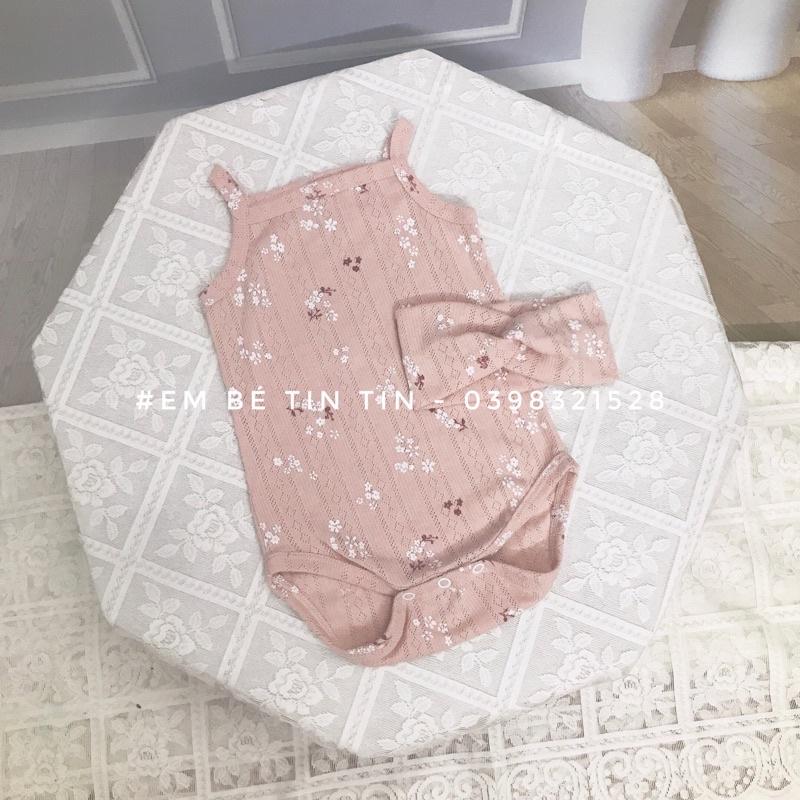 Bodysuit - Body chip hai dây thông hơi cho bé gái ( size 5 đến 12kg)