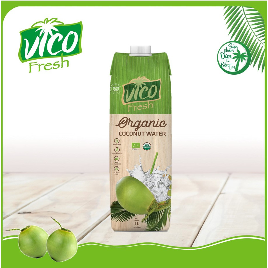 1 HỘP NƯỚC DỪA ORGANIC VICO FRESH 1L