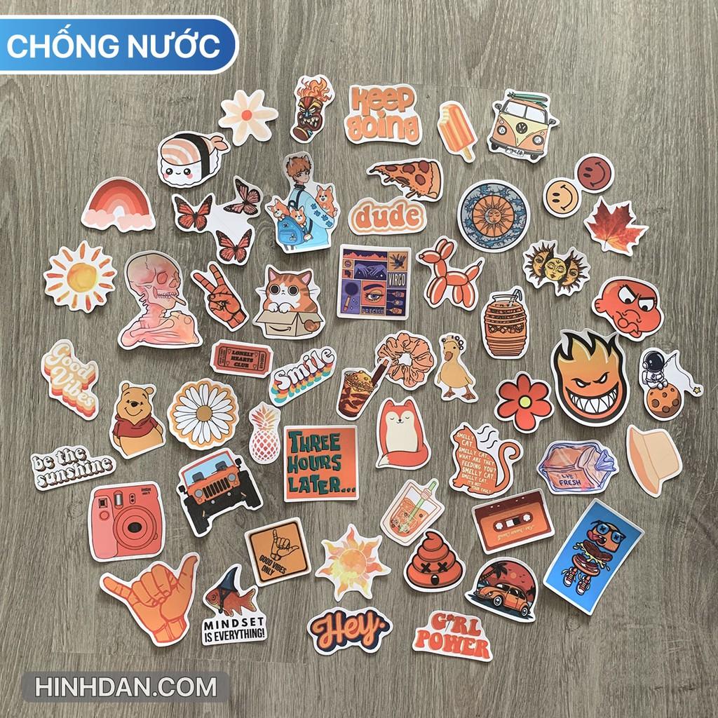 Sticker màu Cam Orange - Dán Trang Trí - Chất Liệu PVC Cán Màng Chất Lượng Cao Chống Nước, Chống Nắng, Không Bong Tróc Phai Màu