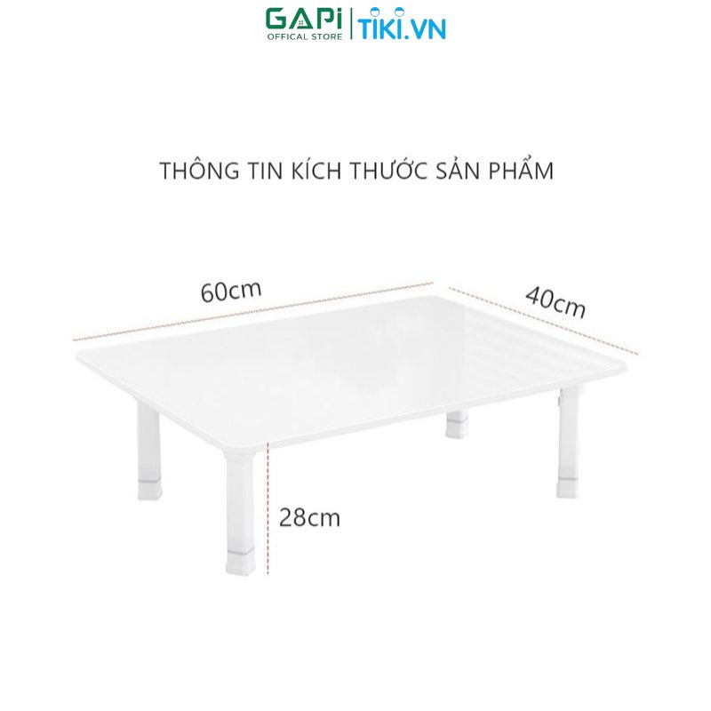 Bàn trà chân gấp gọn di động tiện lợi, Bàn học mặt bàn chống xước chịu lực tốt, Bàn decor không gian xinh xắn nhiều kích cỡ lựa chọn GAPI GA03