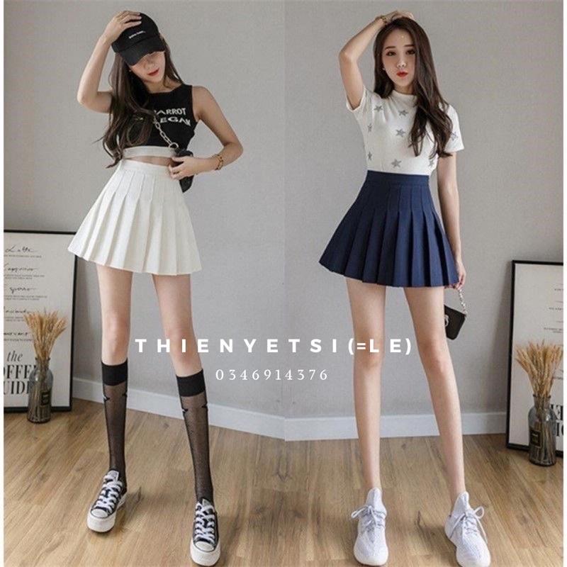 Chân váy xếp ly Tennis Skirt Chữ A Dáng Ngắn Thiết kế xếp ly đẹp rực rỡ