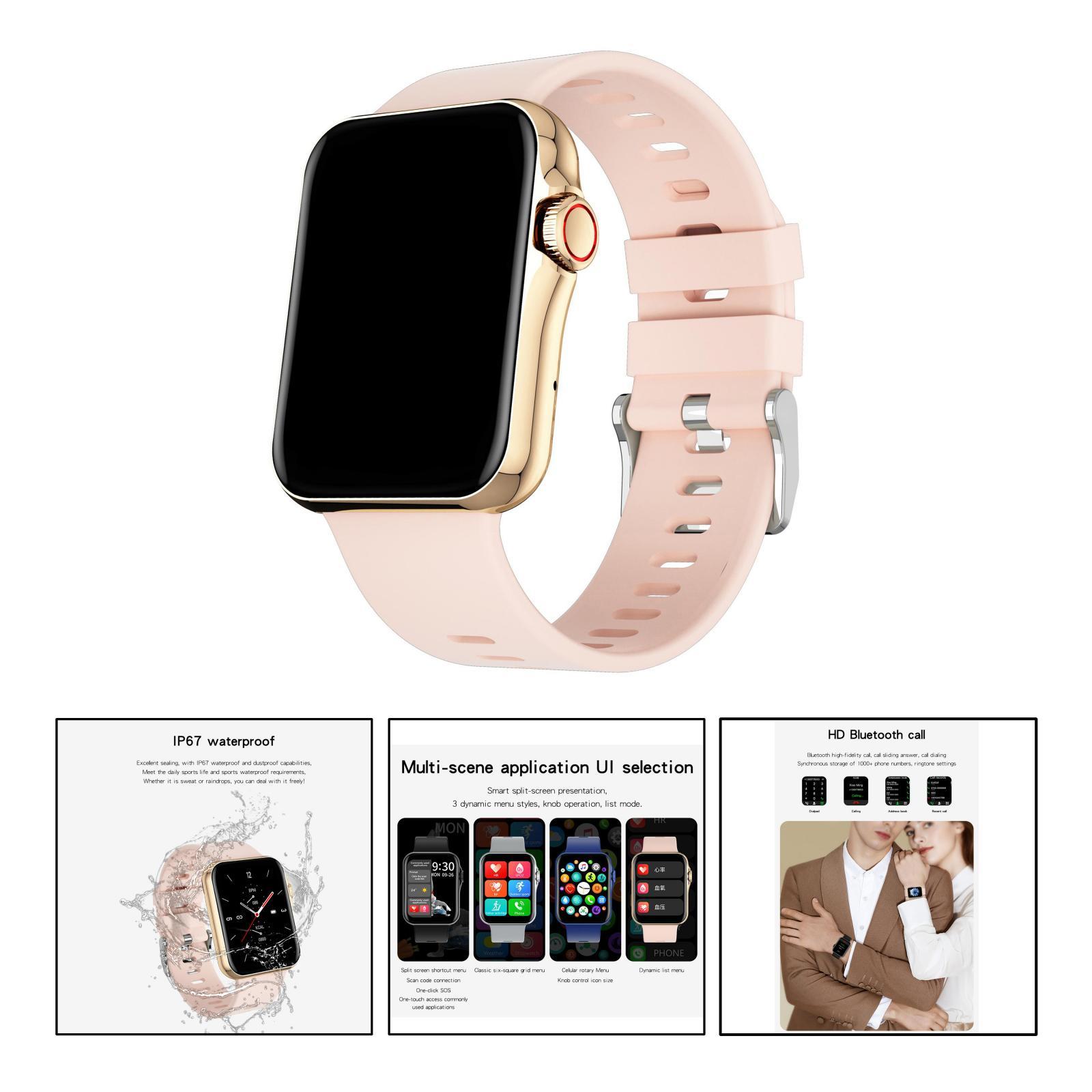 Smart Watch, D06 Fitness Tracker 1.6 inch Full Touch Screen Blood Oxygen Monitor Sleep Step Tracking, IP67 Waterproof Smartwatch