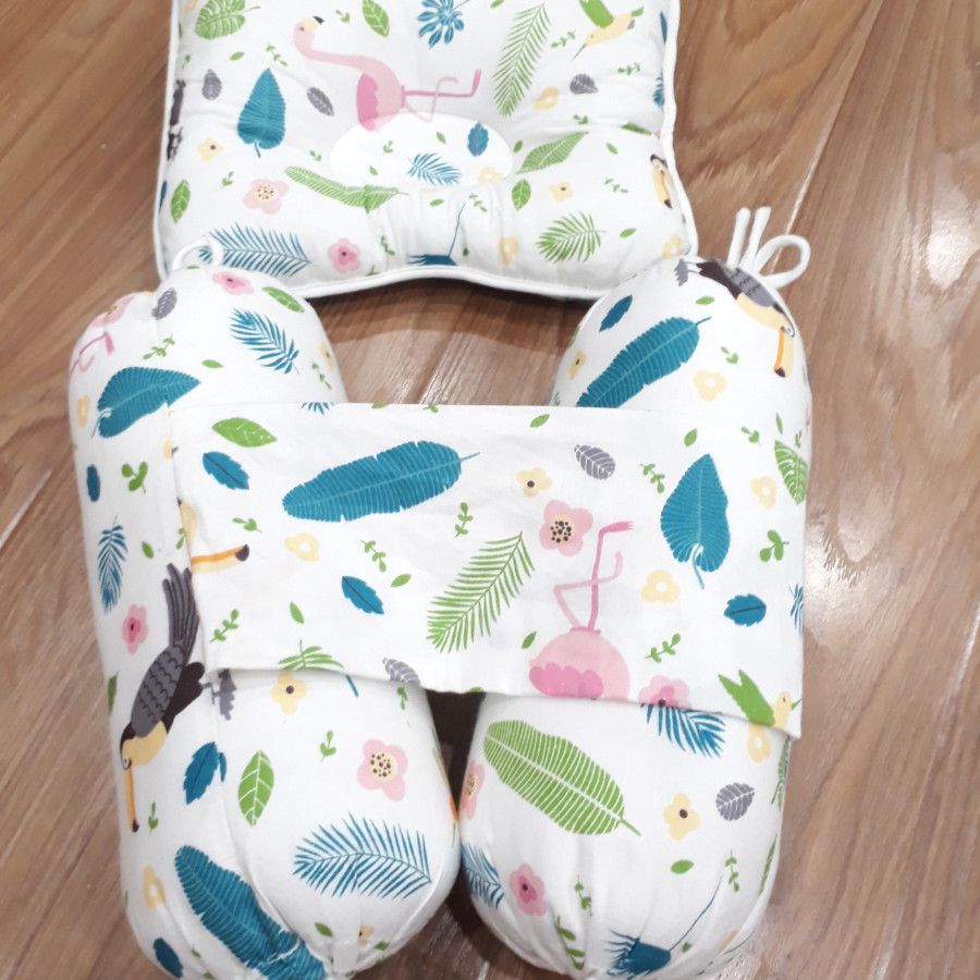 Set Gối Và Chặn Gối Cotton Loại Tốt Siêu Mềm Việt Nam Xuất Khẩu (Màu ngẫu nhiên)