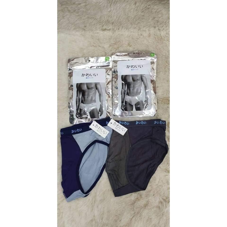 Quần lót nam tam giác cotton - Quần sịp túi zip bạc
