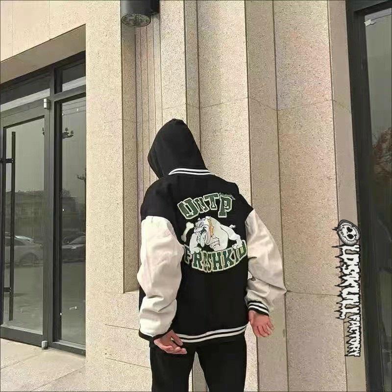 Áo Khoác Bomber Cao Cấp UNTP FRESH Có Dây Kéo Túi Kèm 2 Túi Trong In Thêu Sắc Nét Chất Nỉ Ngoại Siêu Ngầu