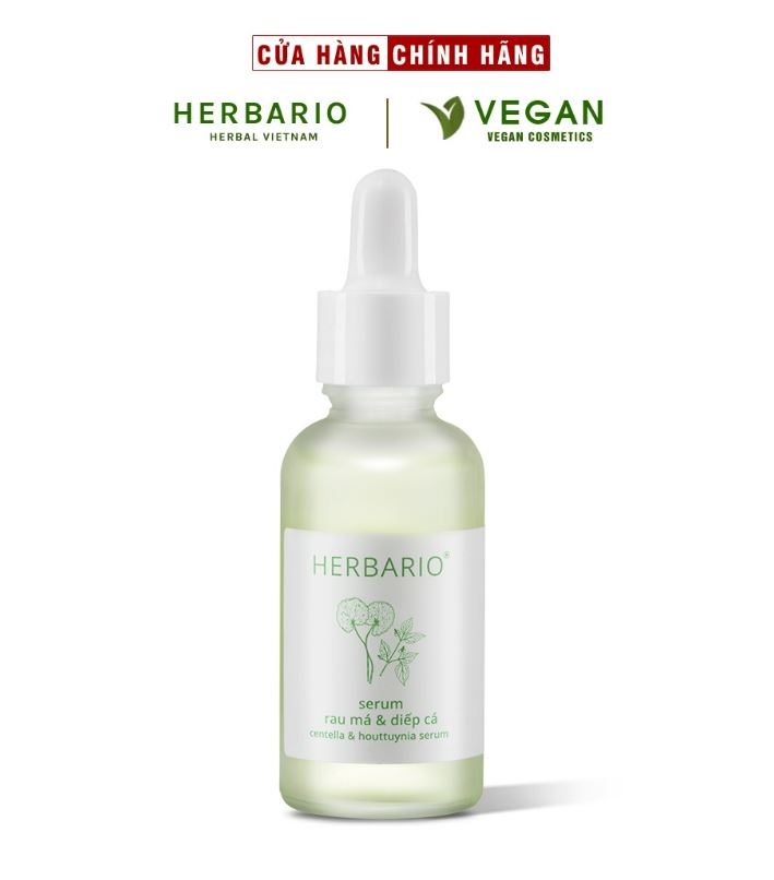 Serum rau má & diếp cá Herbario 30ml sạch mụn thuần chay