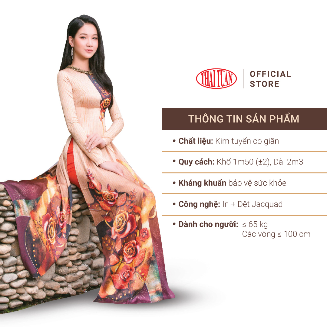 Vải Áo Dài Thái Tuấn Premium | DQLA003-222-DNP