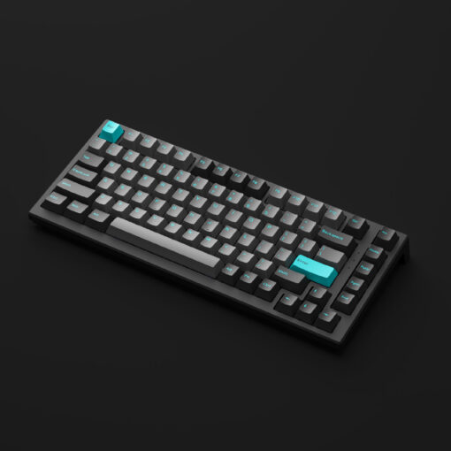 Bàn phím cơ có dây Akko MonsGeek MG75 Black & Cyan (White LED / AKKO switch v3) - Hàng chính hãng