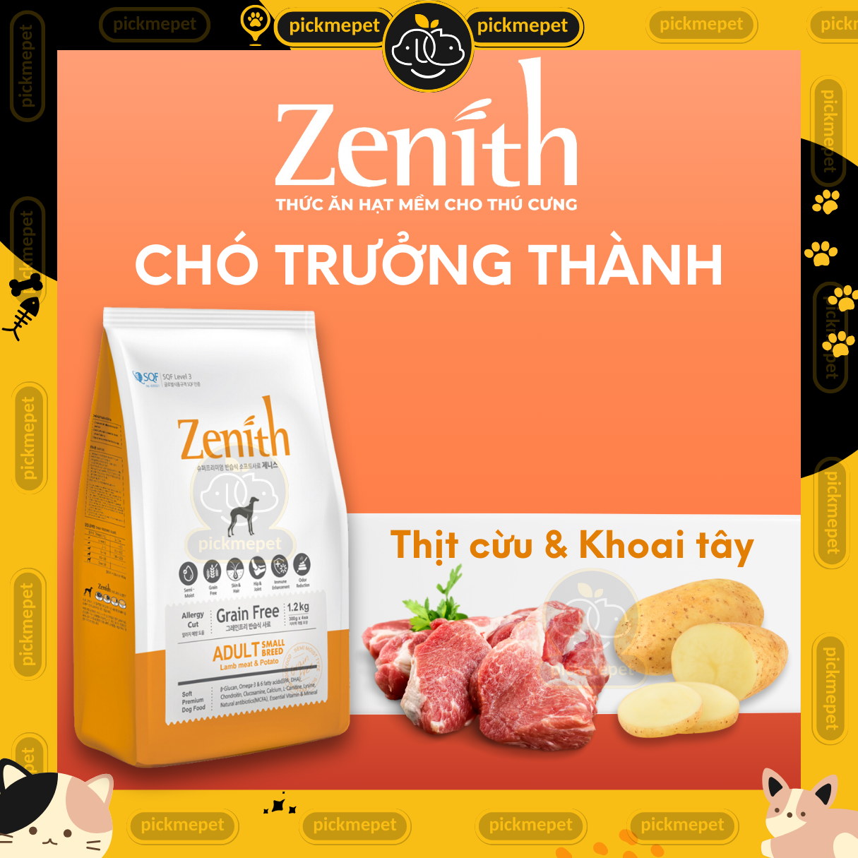 [1.2Kg] Hạt Mềm Zenith Adult Cho Chó Trưởng Thành 1.2kg