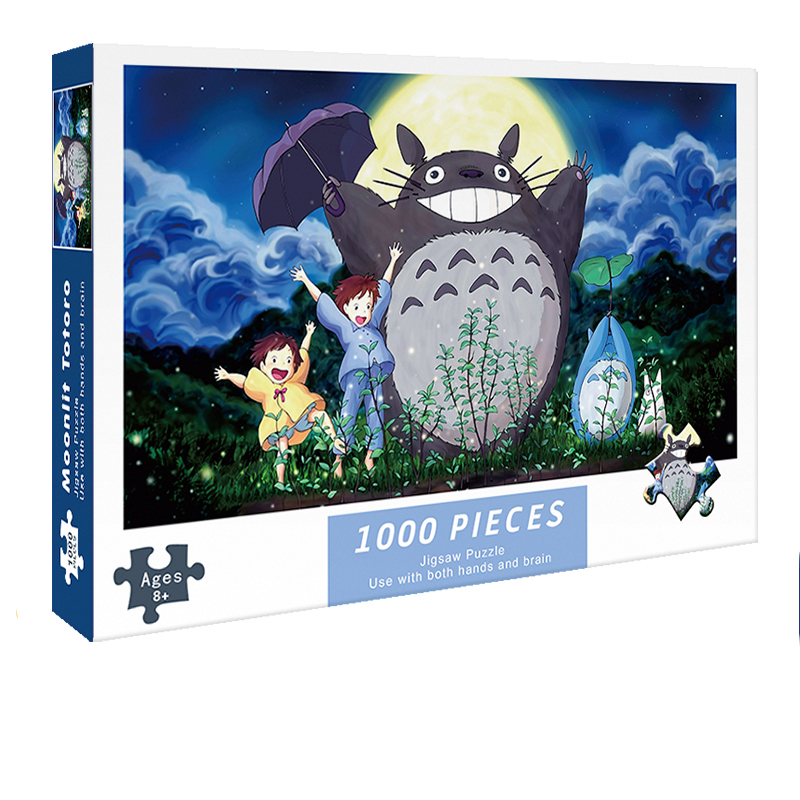 Bộ Tranh Ghép Xếp Hình 1000 Pcs Jigsaw Puzzle Ánh Trăng Totoro Hàng Xóm Của Tôi Bản Cao Cấp