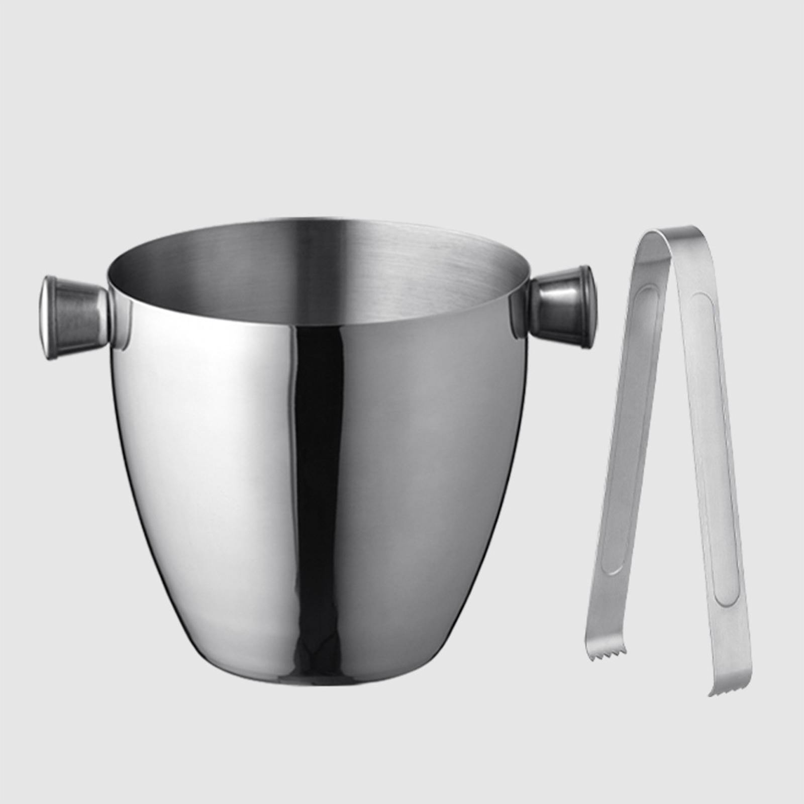 Stainless Steel Ice Beer Bucket Beer   Holder for Home BBQ Parties