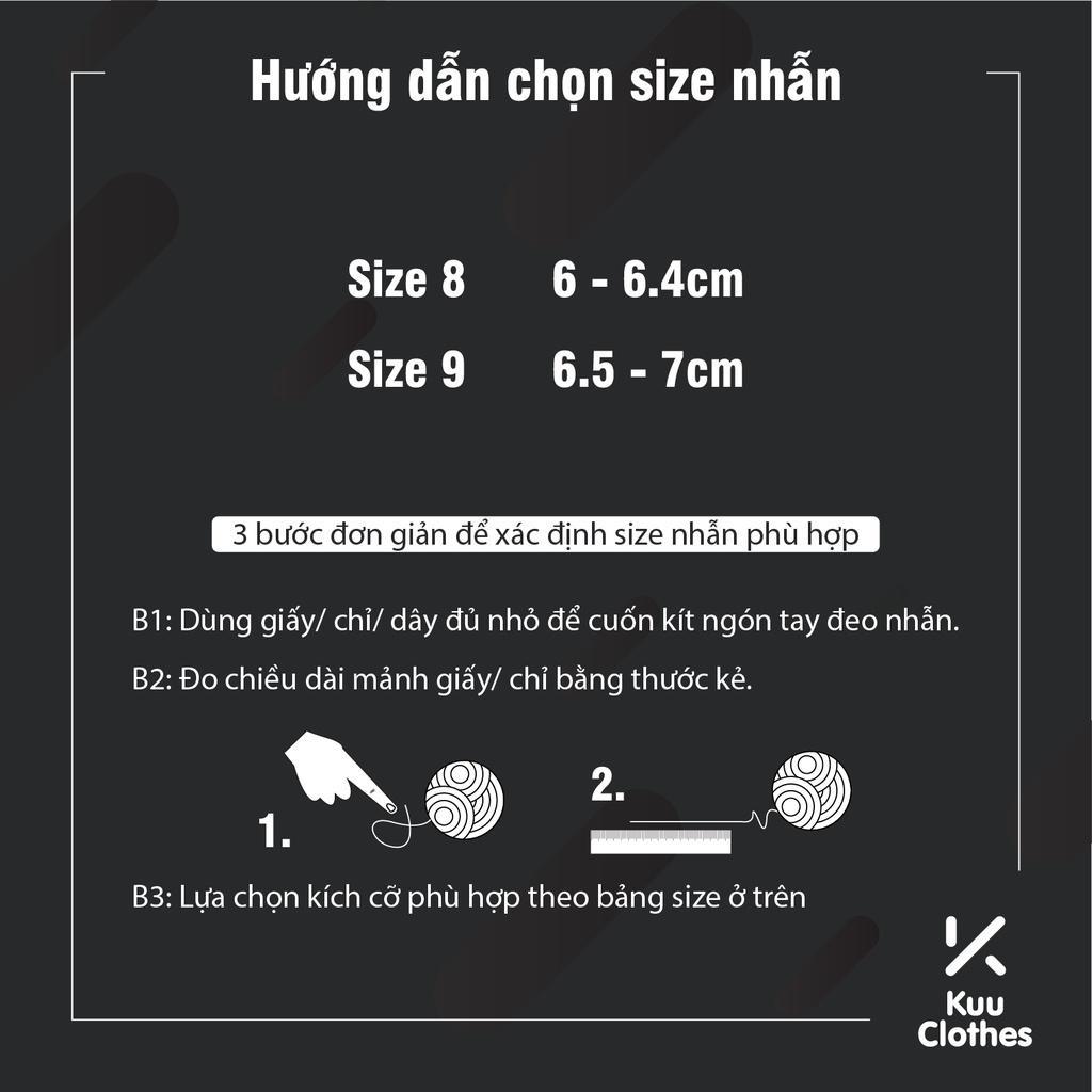 Nhẫn Tròn Unisex Thời Trang Nam Nữ Titan - Nhẫn Trơn Plain Ring Màu Bạc Không Gỉ - Plain Ring - Maxshopdoc