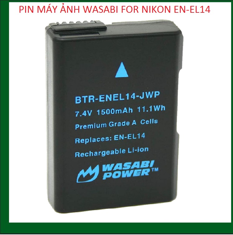 PIN MÁY ẢNH WASABI FOR NIKON EN-EL14 - HÀNG CHÍNH HÃNG