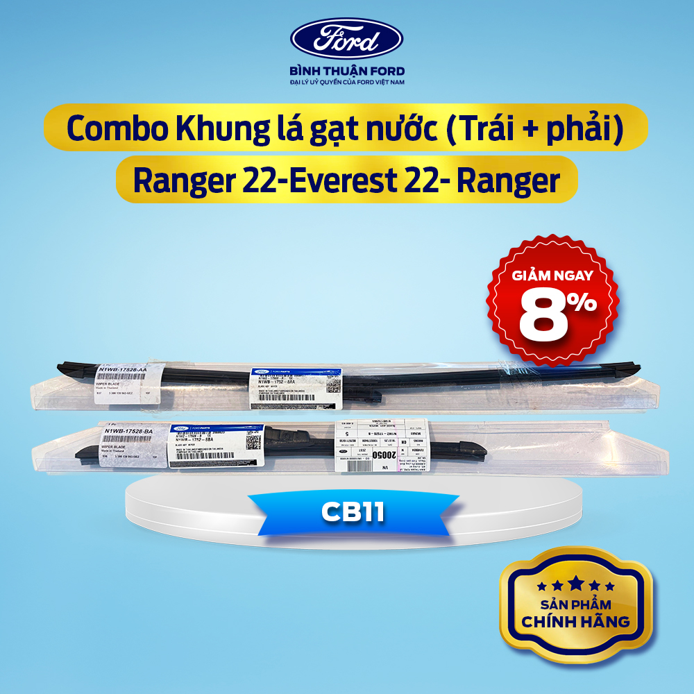 [COMBO GIÁ HỜI] Khung Lá Gạt Nước, Gạt Mưa Ô tô (Trái + Phải) - Ford Ranger, Everest 2022+++