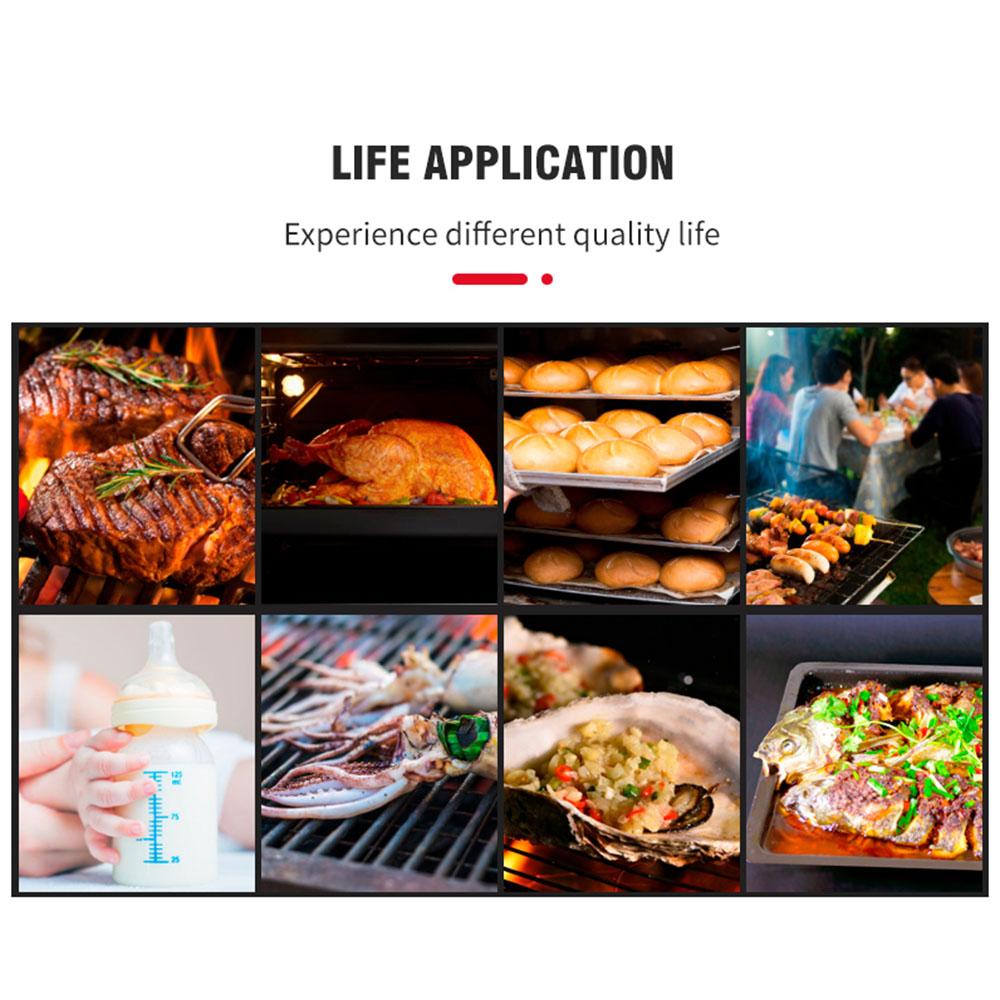 Wireless Meat Thermometer with 2 Probes 328Ft Long Range LCD Backlight Display Countdown Timer Temperature Alarm Digital Remote BBQ Thermometers for Barbeque Grill Oven Kitchen