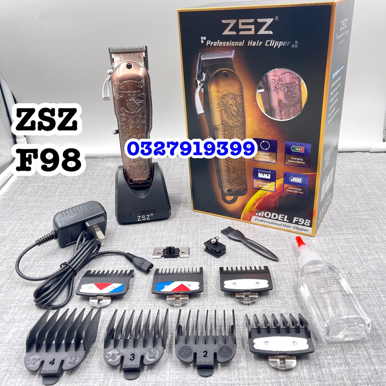 Tông đơ cắt tóc chuyên nghiệp ZSZ F98 lưỡi kép