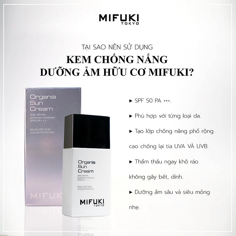 Bộ đôi Sample Sữa Rửa Mặt UV Brighten Foam Cleanser 5ml và Kem Chống nắng Organia Sun Cream MIFUKI 5ml