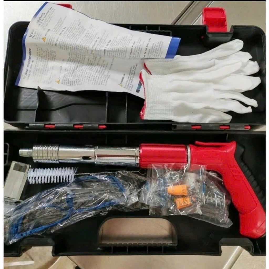 Máy Bắn Đinh Xuyên Bê Tông Sắt Thép – Quà Tặng 100 Đinh &amp; Hộp Phụ Kiện Loại Xịn Siêu Bền