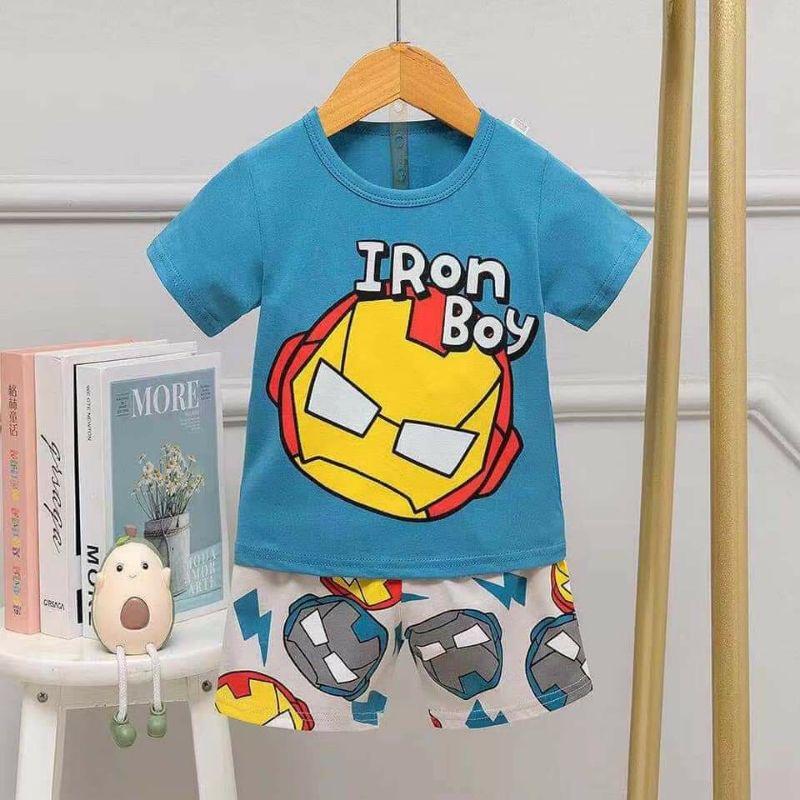 Sét bộ quần áo cộc tay trẻ em nam và nữ chất liệu cotton 4 trieu cho bé 7- 20kg
