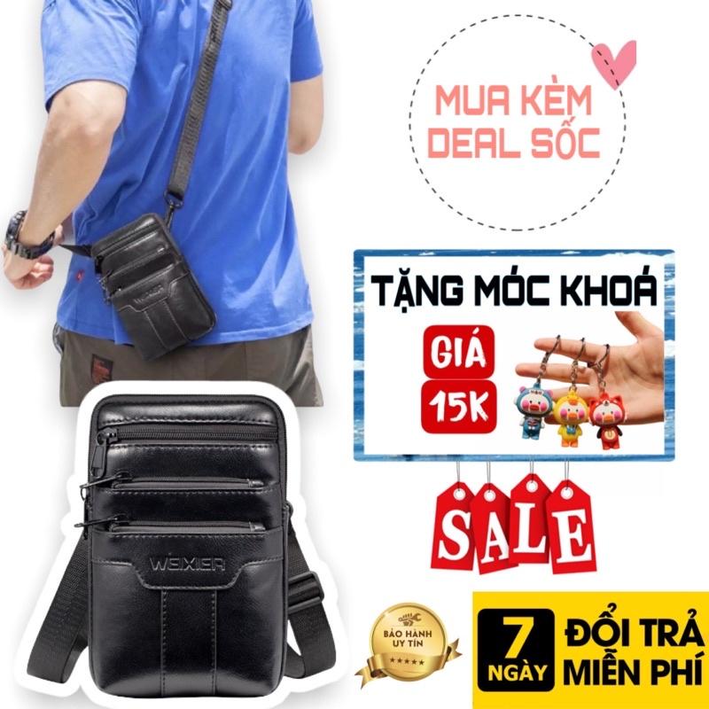 Túi Đeo Chéo Unisex Chống Nước Chất Liệu Da Mềm - Túi Đeo Hông Da PU Cao Cấp Chống Nước Nhỏ Gọn