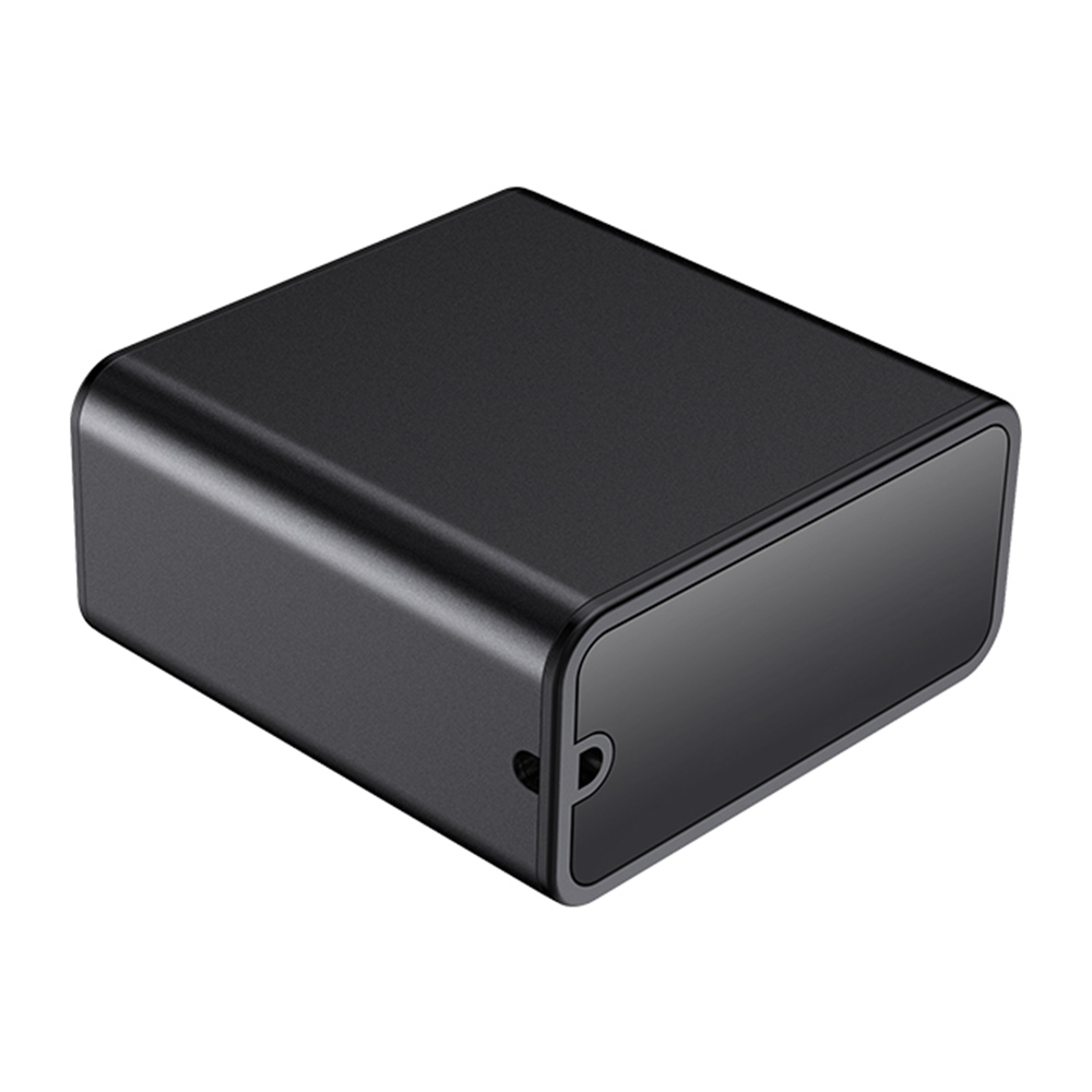 Máy ghi âm nhỏ Q65 Hình chữ nhật Dictaphone nghe nhạc MP3 Sạc USB phát lại giọng nói Đen