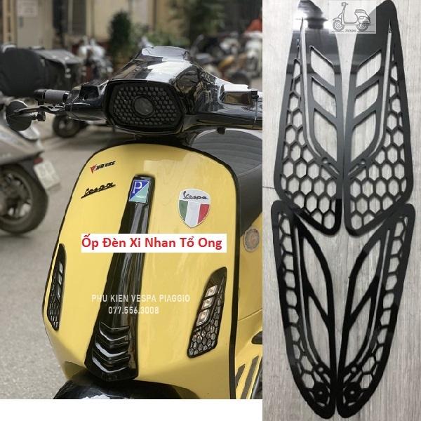 Ốp Đèn Pha Vespa Sprint - Chữ Sprint nhựa - Led 2 Tầng