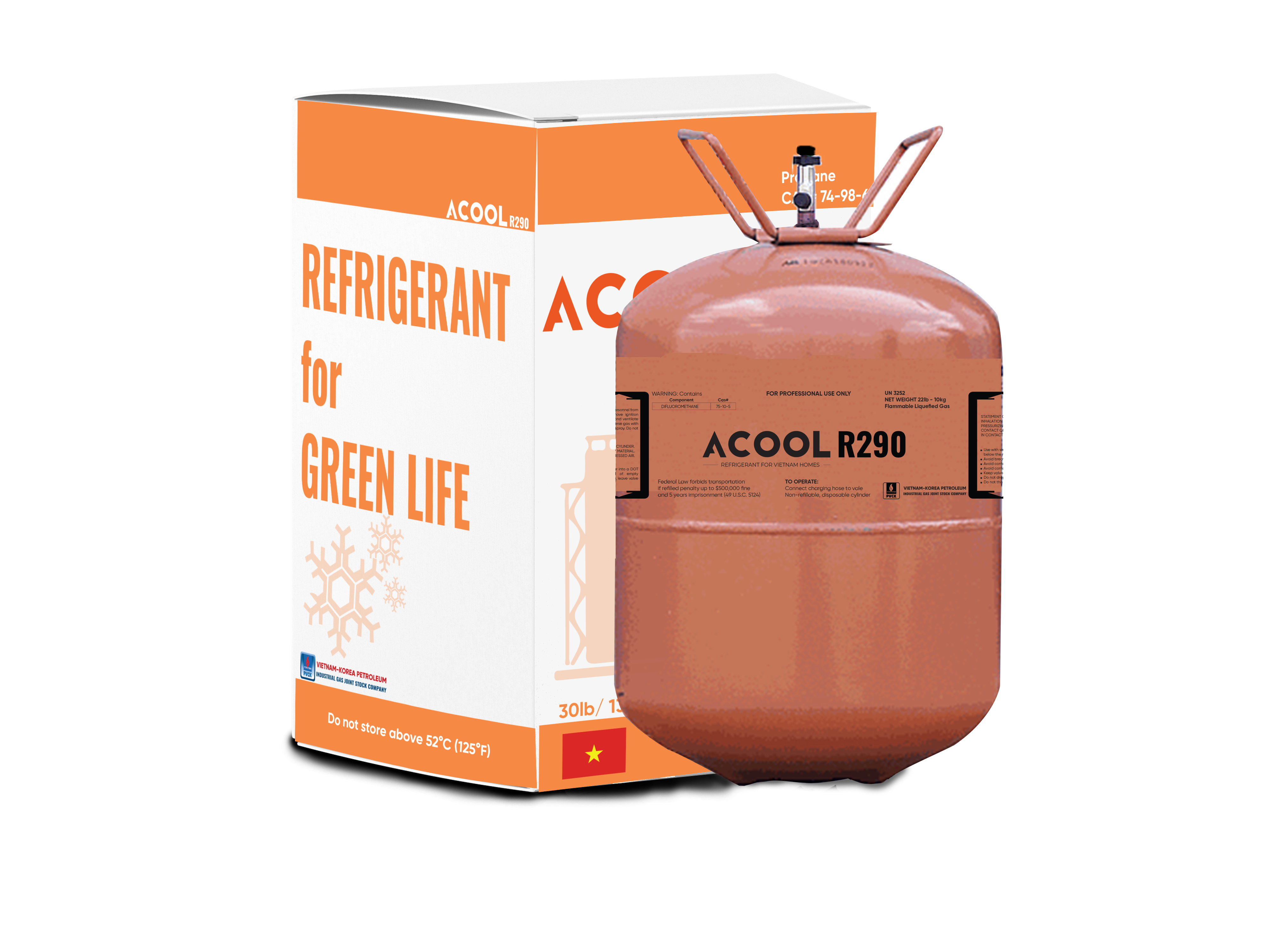 Gas lạnh ACOOL R290 bình 5,5 kg