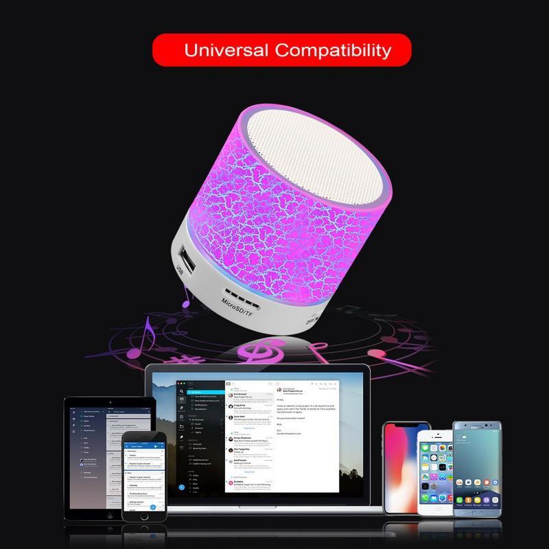HOCO Loa bluetooth Không Dây Có Đèn LED Và Mic Cho Điện Thoại