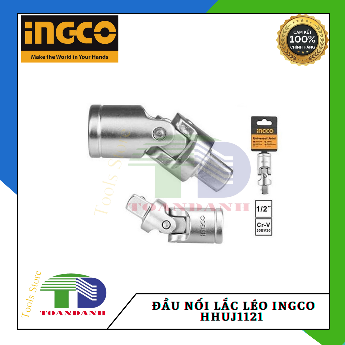 Đầu nối lắc léo INGCO HHUJ1121