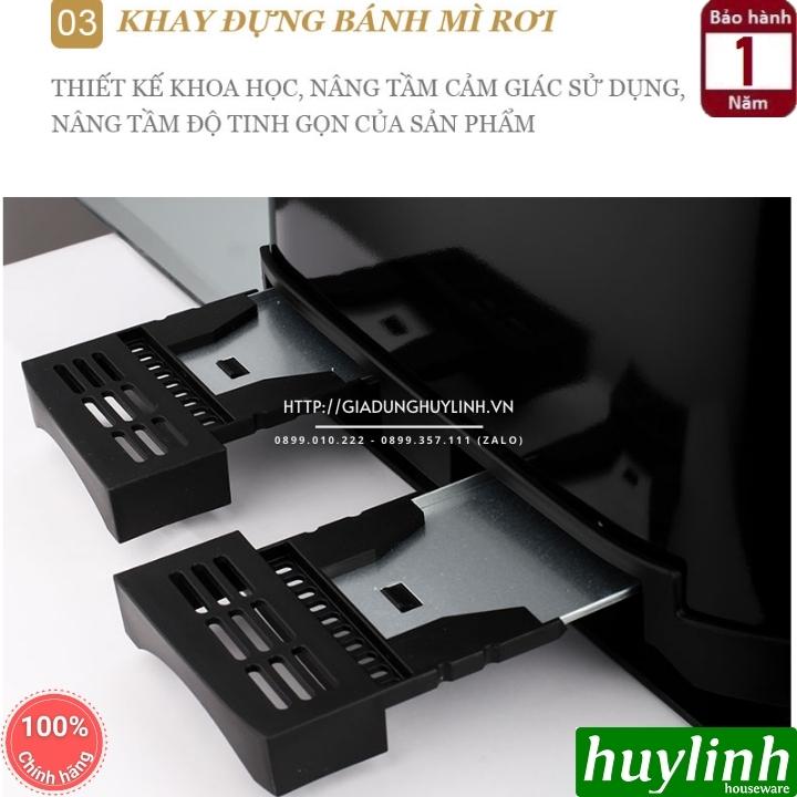 Máy nướng bánh mì sandwich 4 ngăn Tiross TS9660 - 1600W - Hàng chính hãng