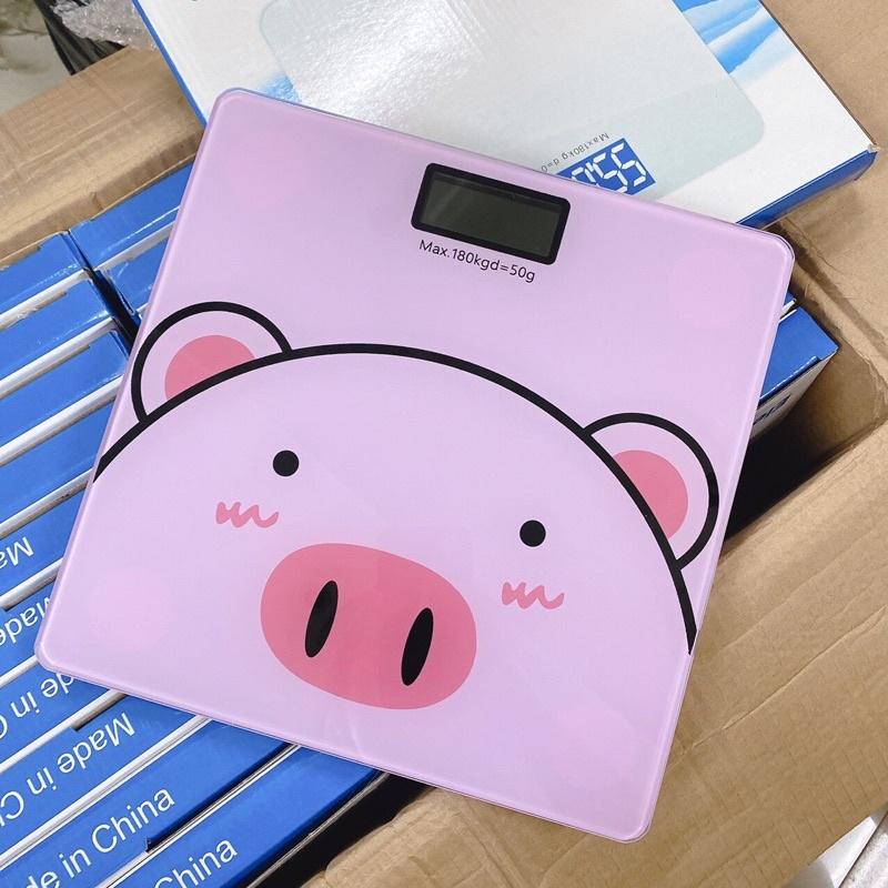 Cân Điện Tử Sức Khỏe Hình Lợn Màu Hồng Cực Xinh, Độ Chính Xác Cao
