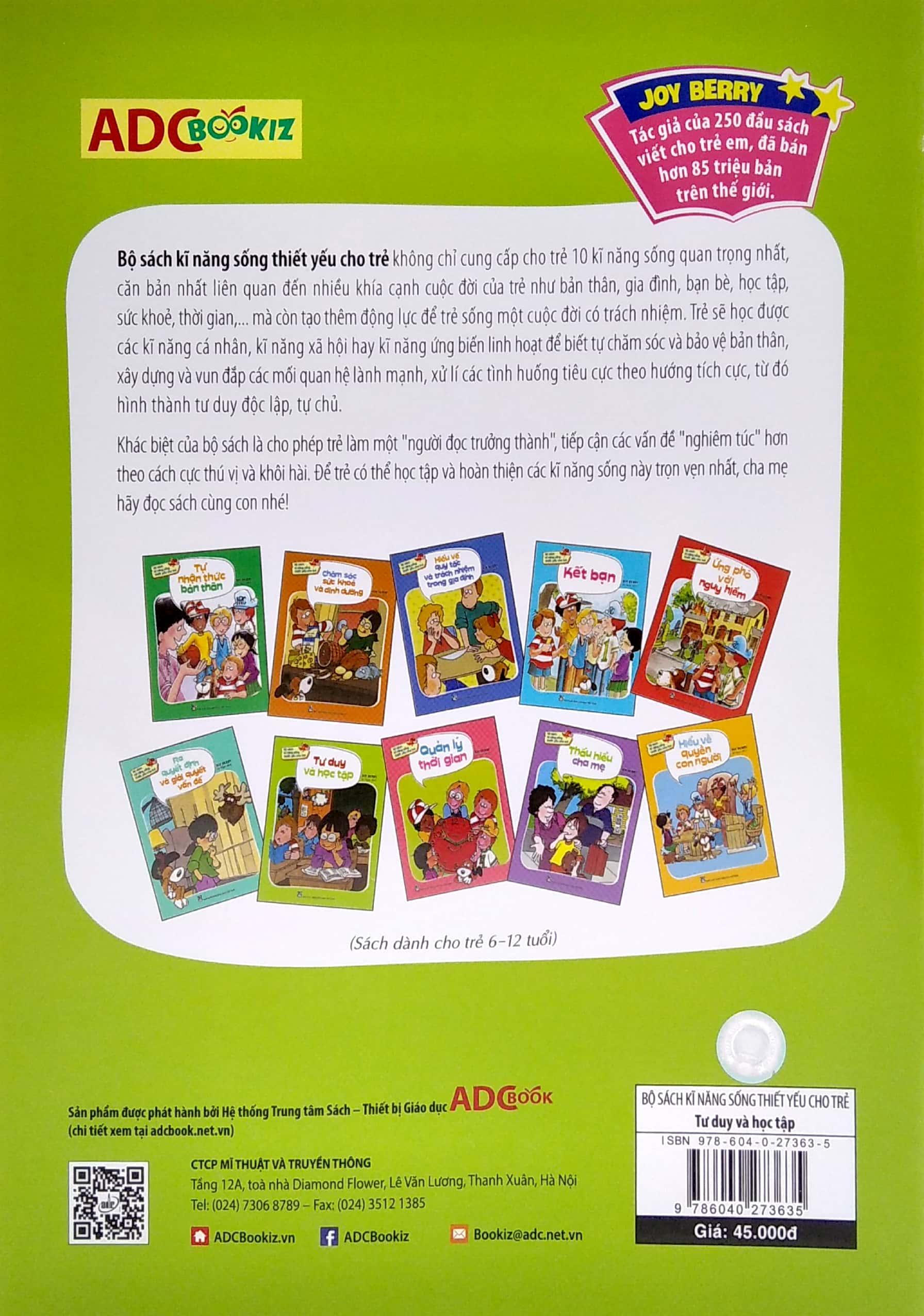 Bộ Sách Kỹ Năng Sống Thiết Yếu Cho Trẻ - Tư Duy Và Học Tập (Tái Bản 2021)
