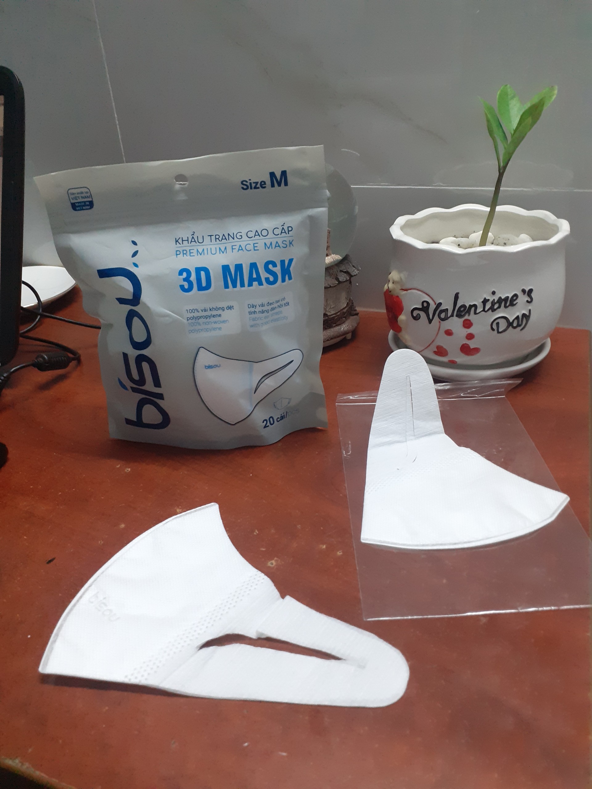 1 túi 20 cái Khẩu trang cao cấp 3D mask.