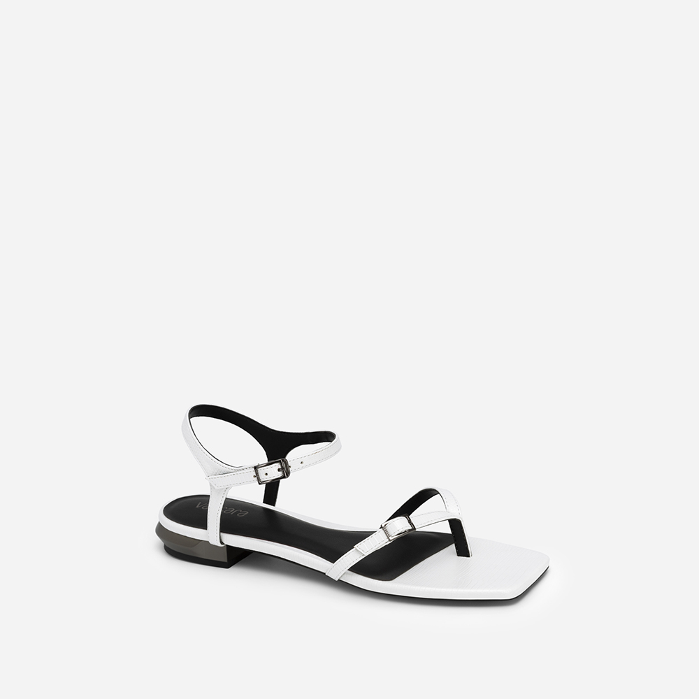 Vascara Giày Sandal Kẹp Vân Da Kỳ Đà Quai Phối Khóa Cài - SDK 0328