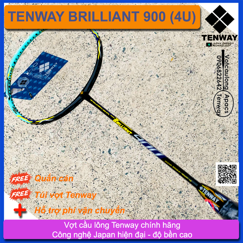 Vợt cầu lông Tenway Brilliant 900 (4U) | Vợt 4U phù hợp đánh phong trào, rèn luyện sức khỏe