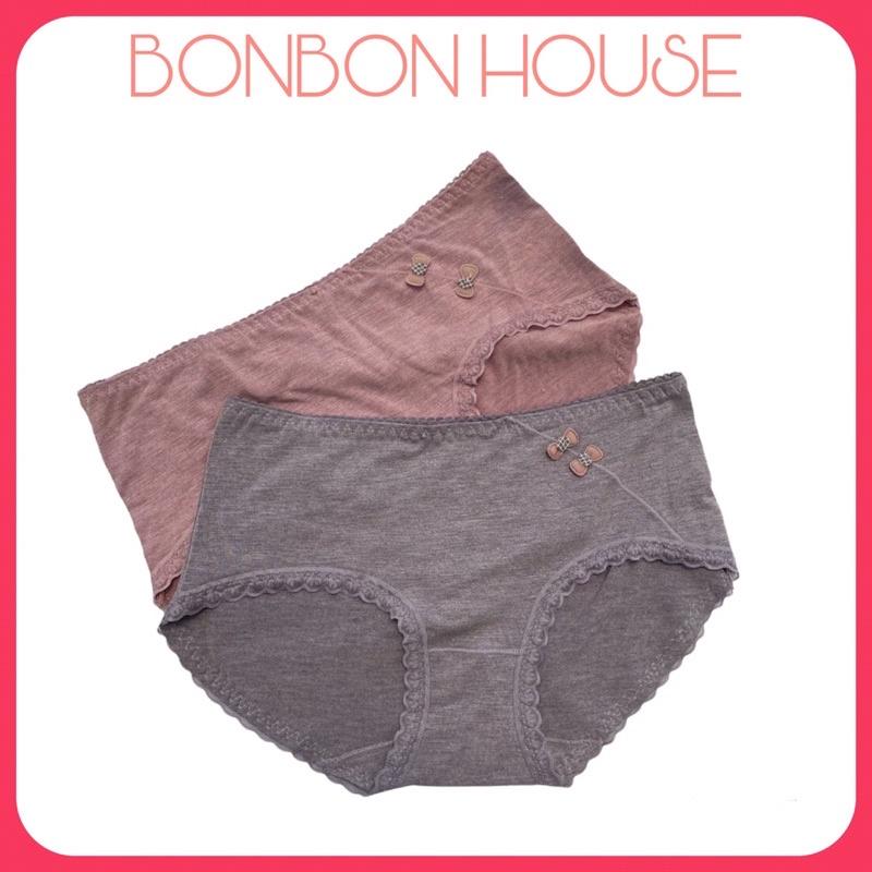 Quần Lót Thun Cotton Phối Nơ Viền Ren Cao Cấp