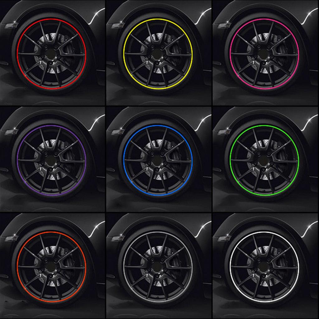 Reflective Rim Stripe Tape Wheel Decal Strip Sticker Automotive Car NEW